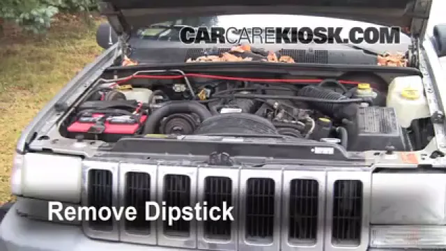 1998 Jeep Grand Cherokee TSi 4.0L 6 Cyl. Aceite Controlar nivel de aceite